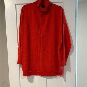 Eileen Fisher Bright Orange Knit Turtleneck